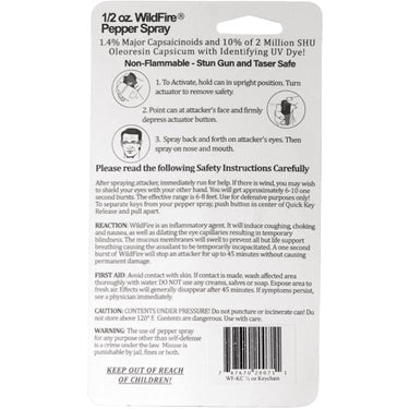 Wildfire 1.4% MC 1/2 Oz Pepper Spray Belt Clip And Quick Release Keychain